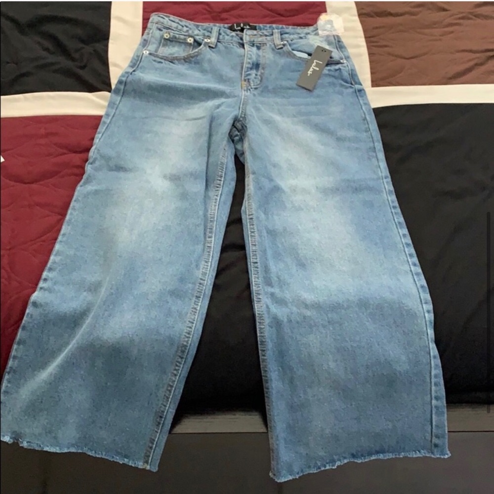 Cropped wide leg jeans from lulus